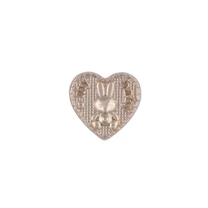 Shiny Gold Heart Shape Premium Decorative Metal Buttons