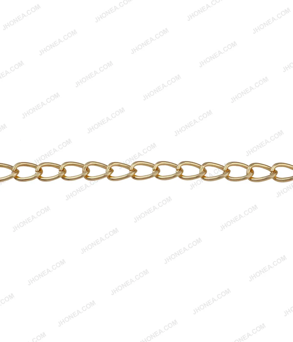 Shiny Gold Twisted Curb Link Chain for Men/Women Clothing