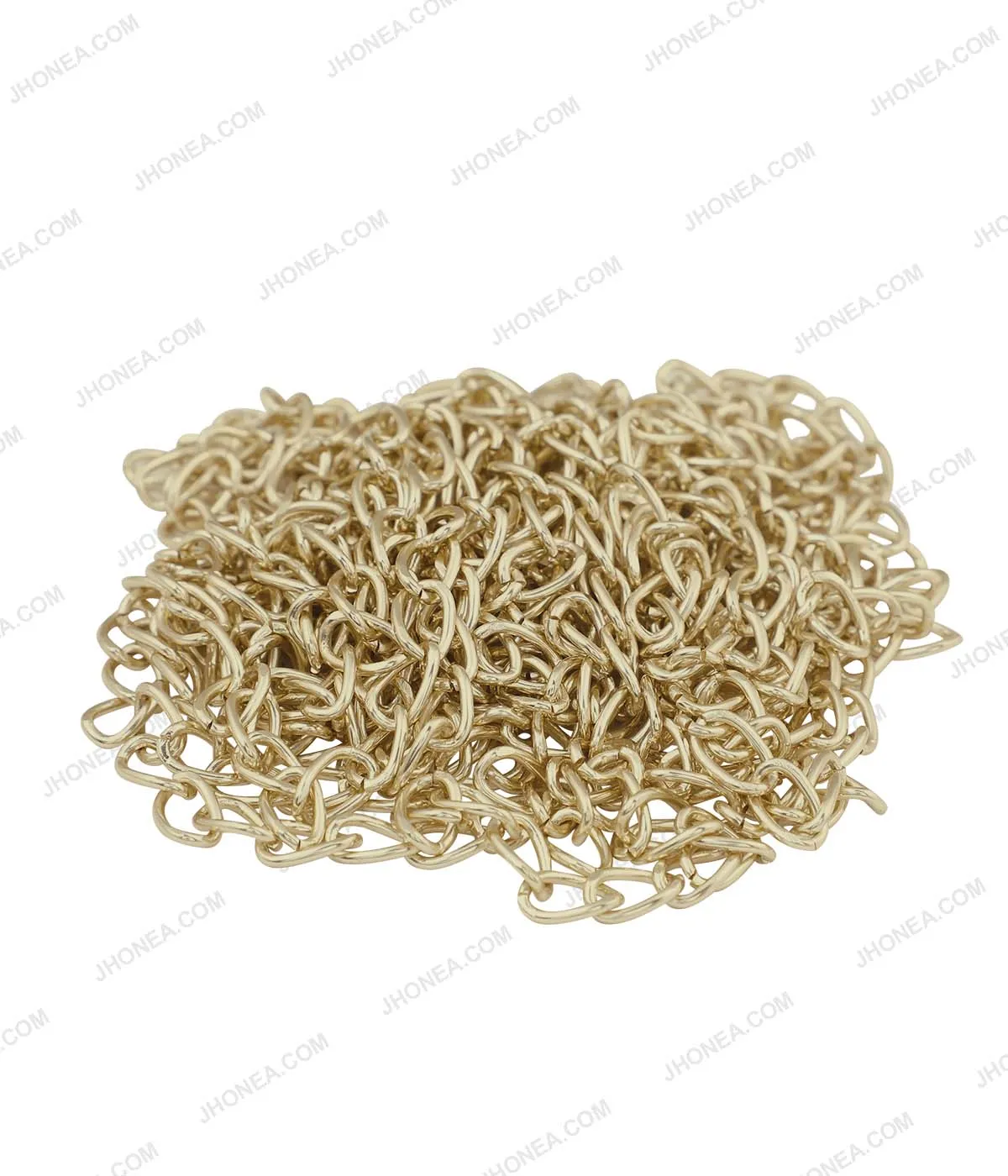 Shiny Gold Twisted Curb Link Chain for Men/Women Clothing