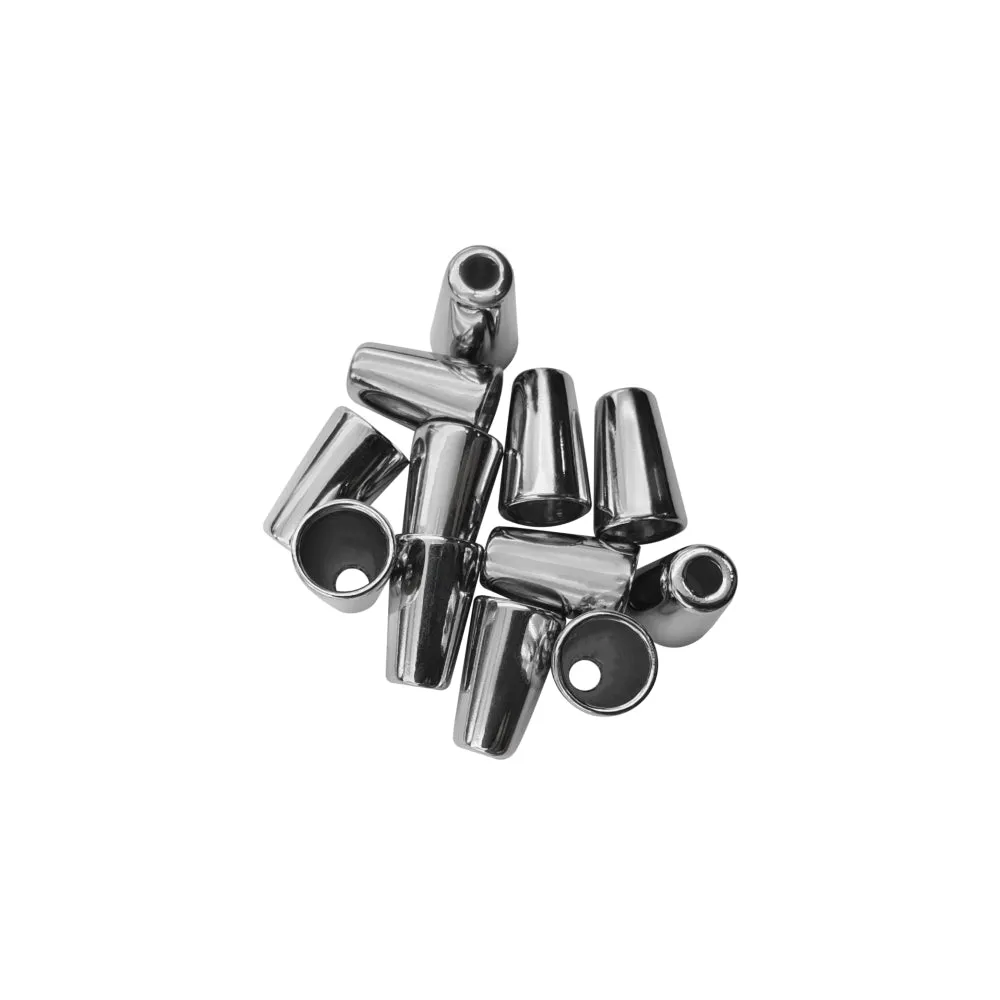 Shiny Silver Metal Aglets for Hoodies/Track Pants Drawstring Cord Ends