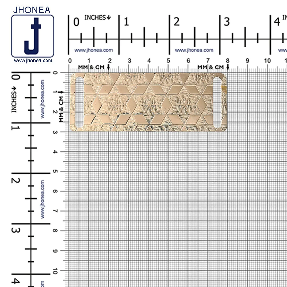 Small Rectangle Star Texture Design Metal Plate for Clothing