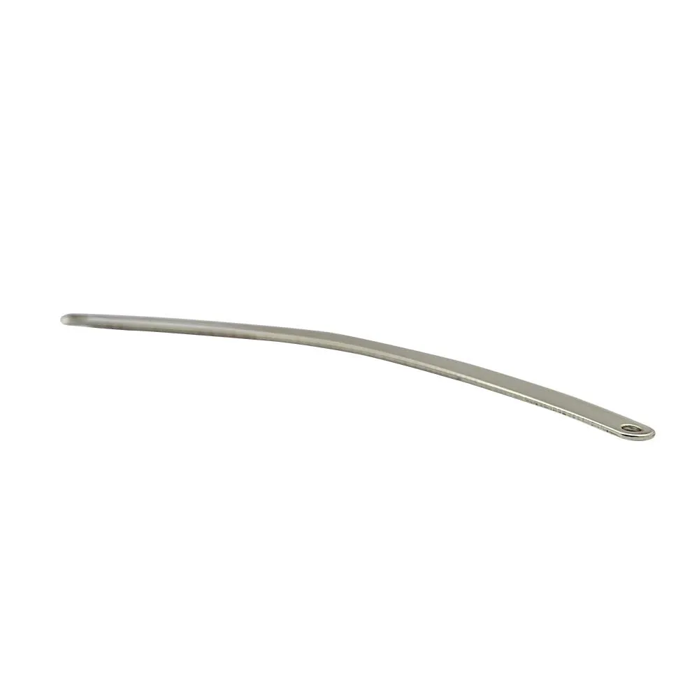 Small Sleek Curved Shape Shiny Metal Detail Clothing Hardware