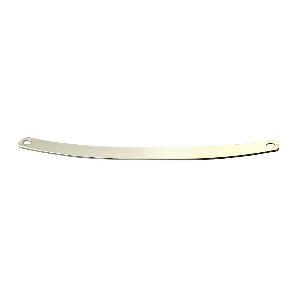 Small Sleek Curved Shape Shiny Metal Detail Clothing Hardware