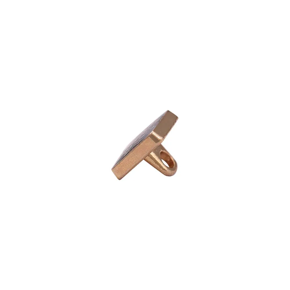 Square Shiny Gold Lamination Metal Buttons for Kurta/Shirts