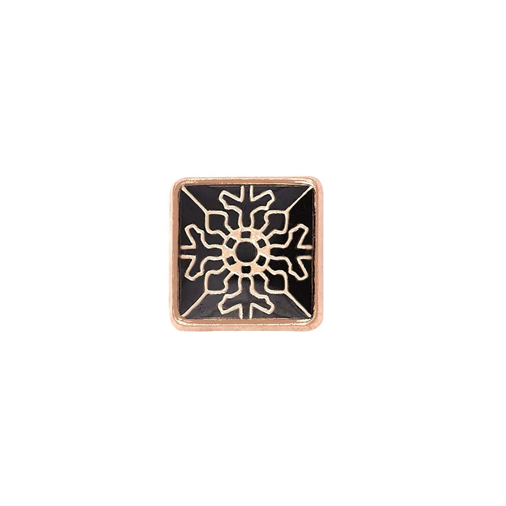 Square Shiny Gold Lamination Metal Buttons for Kurta/Shirts
