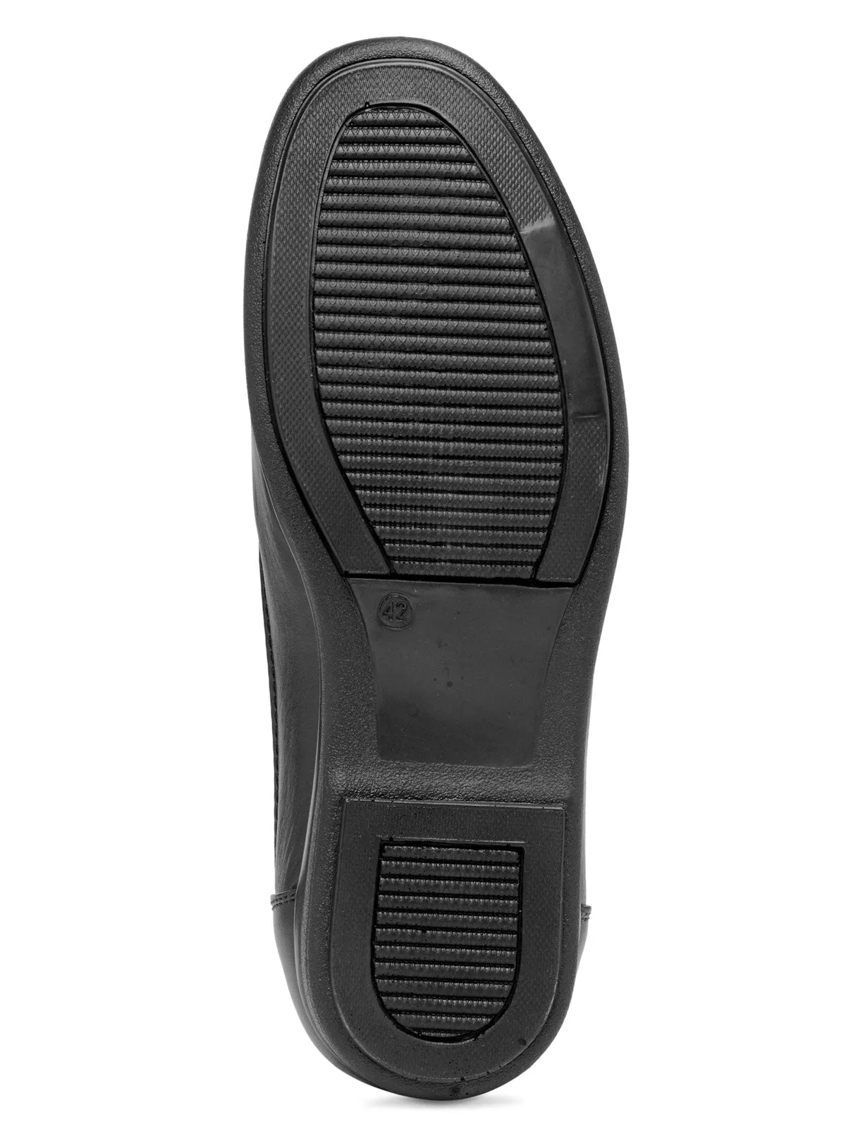 Teakwood Leather Men's Black Slip-ons Shoes