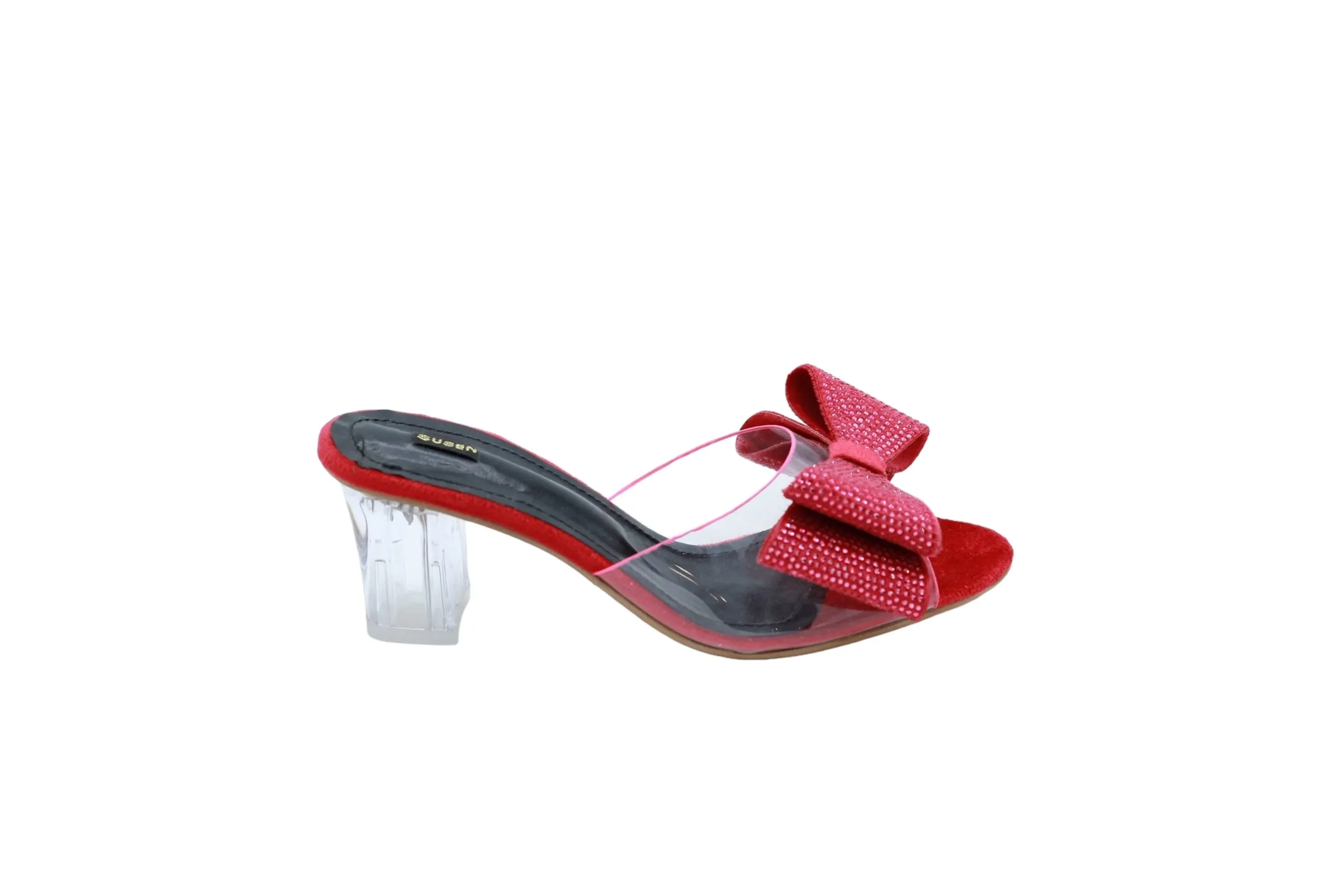 TWIN 5 Stylish Clear Block Heels