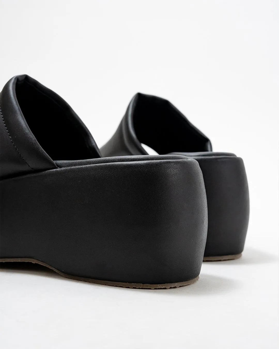 Vintage Vibe City Girl Black Platforms Footwear