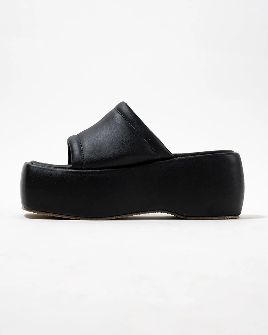 Vintage Vibe City Girl Black Platforms Footwear