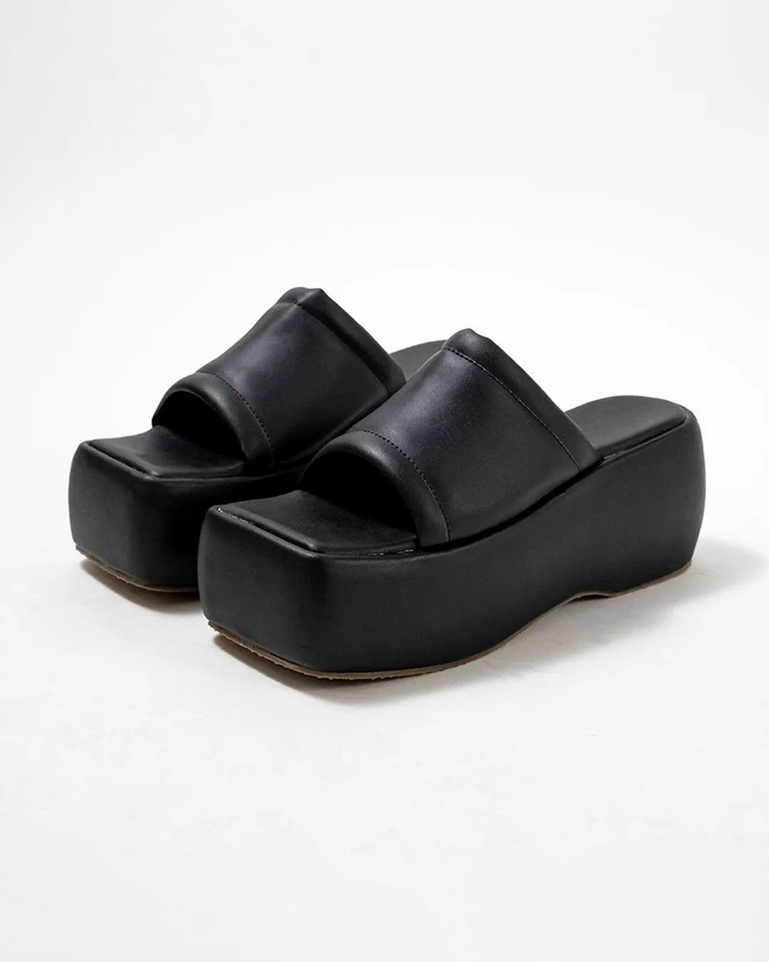 Vintage Vibe City Girl Black Platforms Footwear
