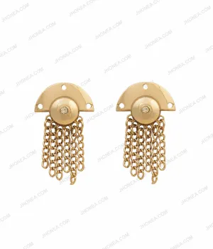 Western Style Shiny Gold Tassel Fashion Clothing Accessory